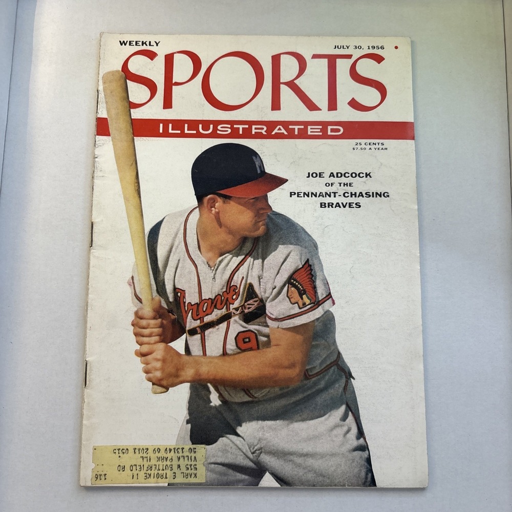 Vintage Sports Illustrated July 30, 1956 Joe Adcock Milwaukee Braves  M777
